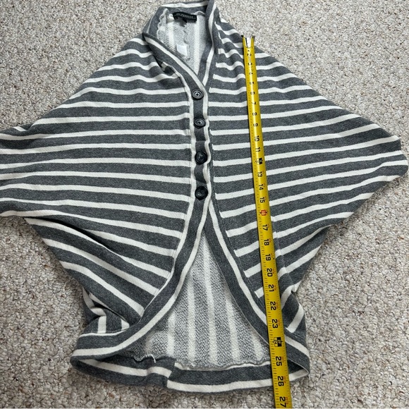 The Podolls Slouch Open Front Button Striped Cardigan Womens XS Short Sleeve - Picture 10 of 11
